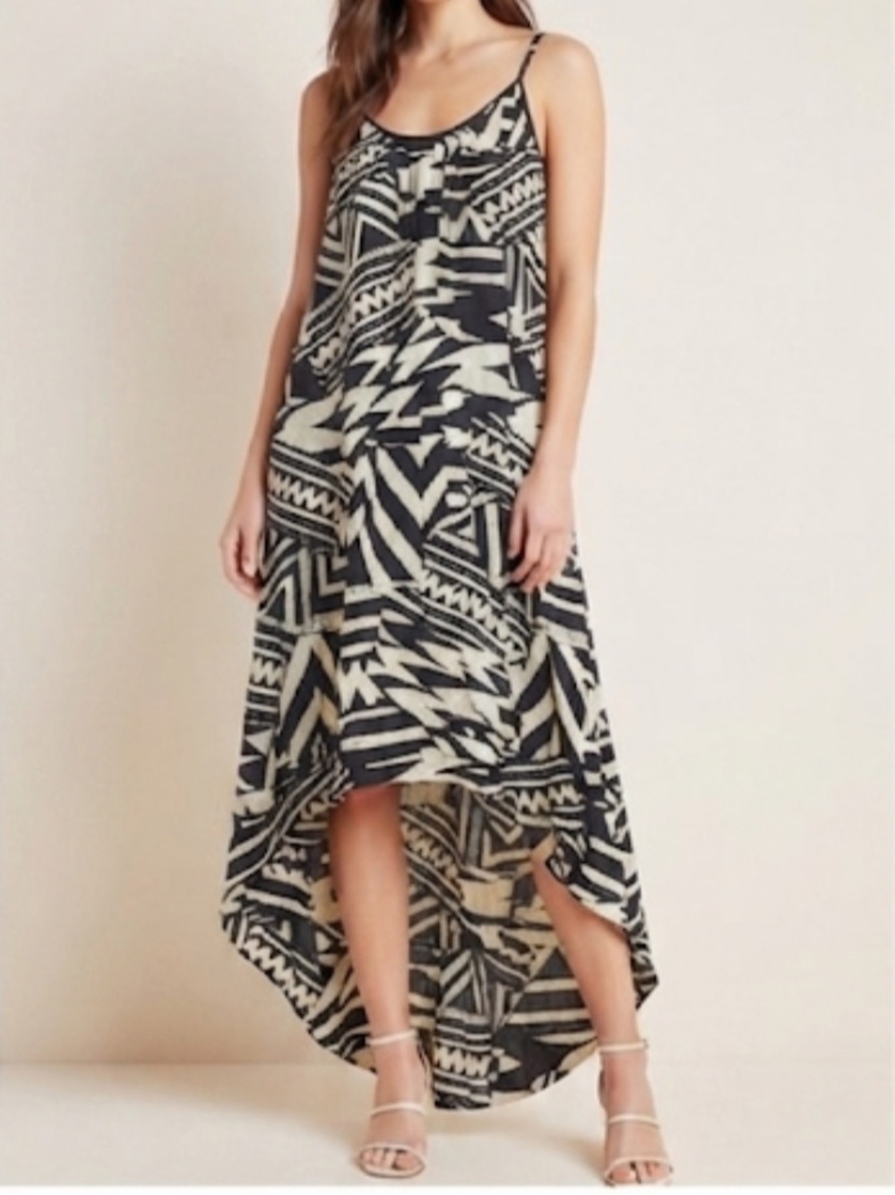 ANTHROPOLOGIE | La Vi by Sam & Lavi Maxi Dress Tribal Sleeveless High Lo XS
